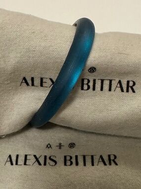Alexis Bittar Lucite Skinny Tapered Bangle Bracelet 🔷🟢BlueGreen🟢🔷
